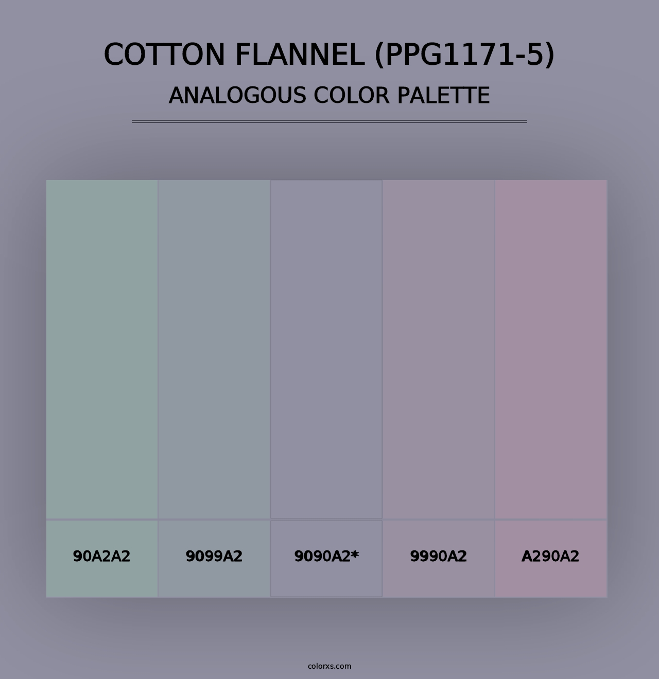 Cotton Flannel (PPG1171-5) - Analogous Color Palette