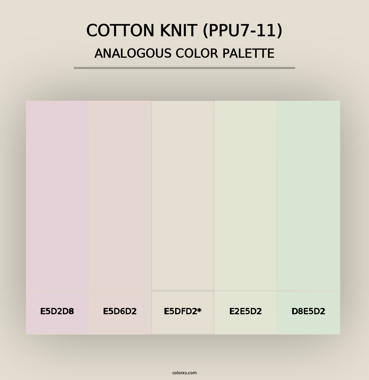 Cotton Knit (PPU7-11) - Analogous Color Palette