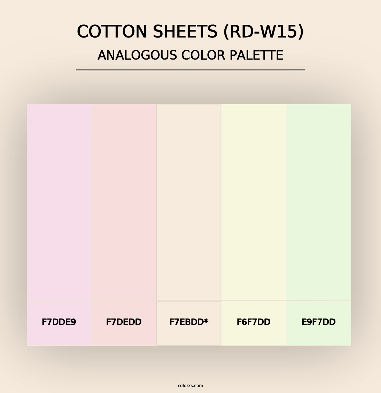 Cotton Sheets (RD-W15) - Analogous Color Palette