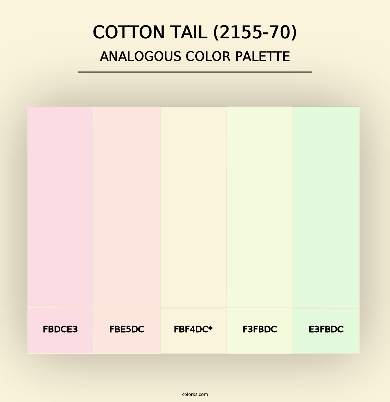 Cotton Tail (2155-70) - Analogous Color Palette