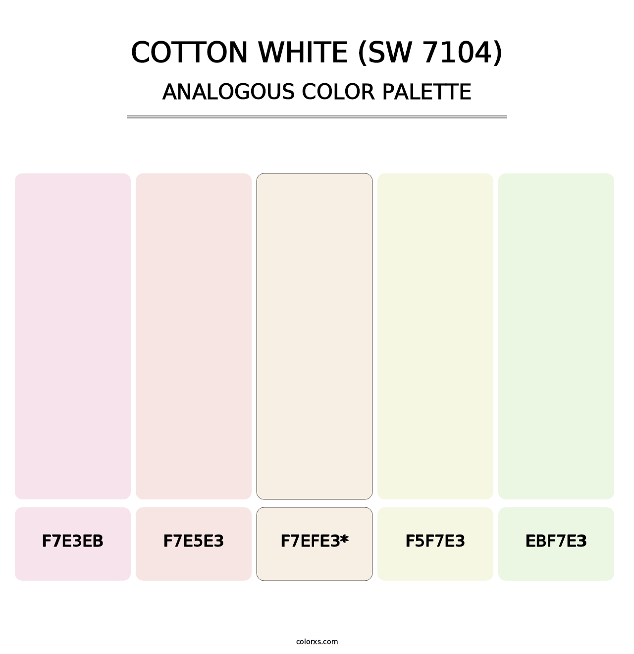 Cotton White (SW 7104) - Analogous Color Palette