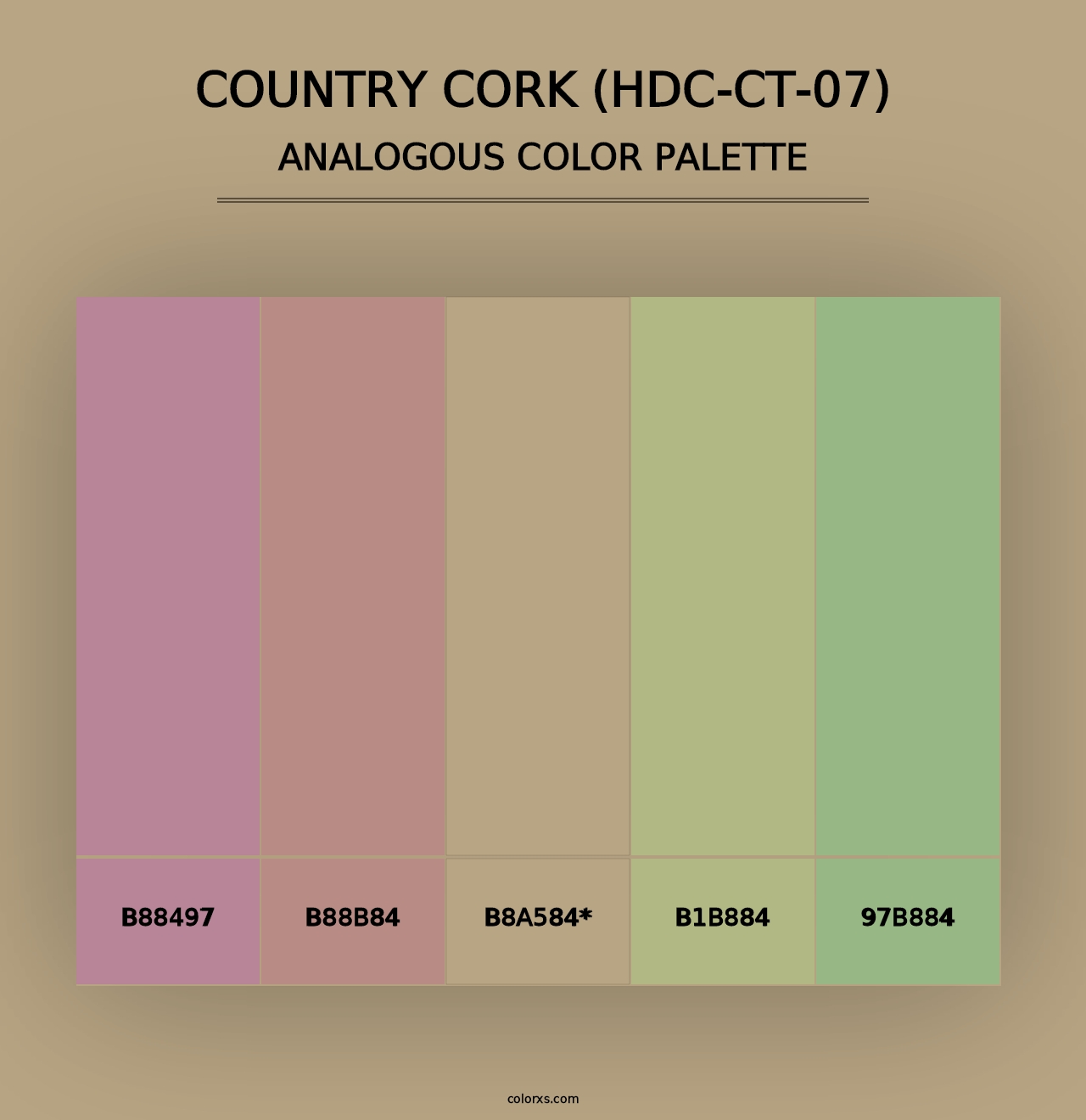 Country Cork (HDC-CT-07) - Analogous Color Palette