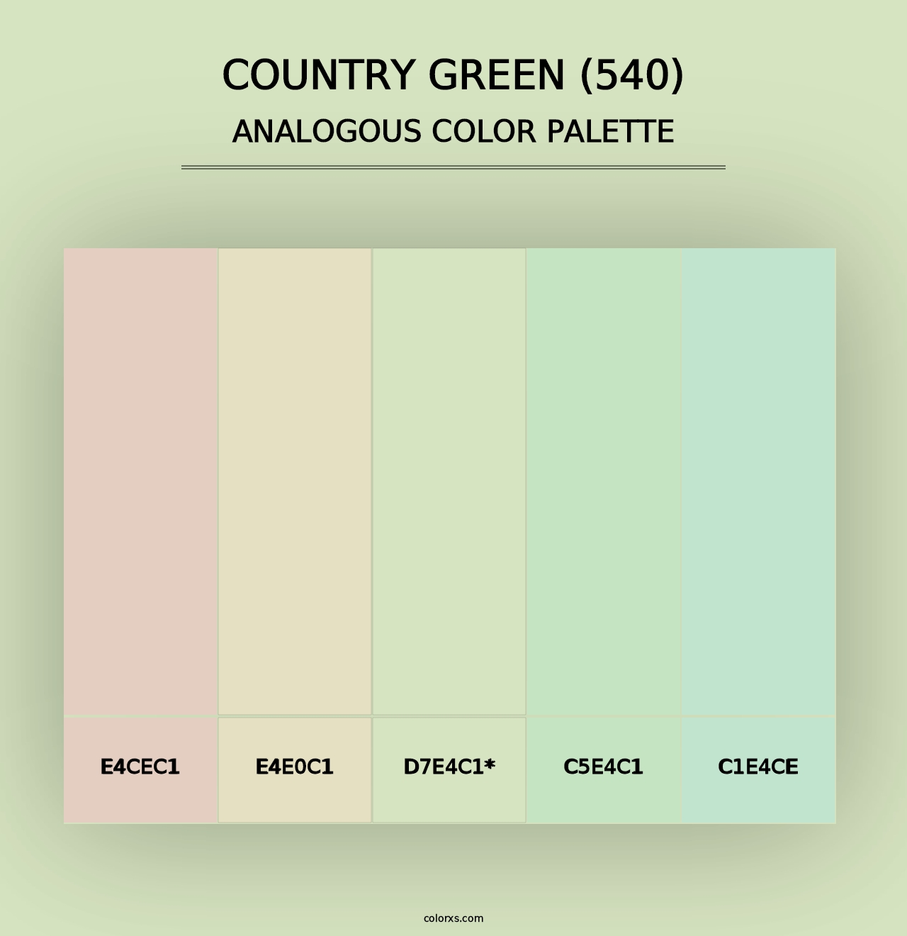 Country Green (540) - Analogous Color Palette