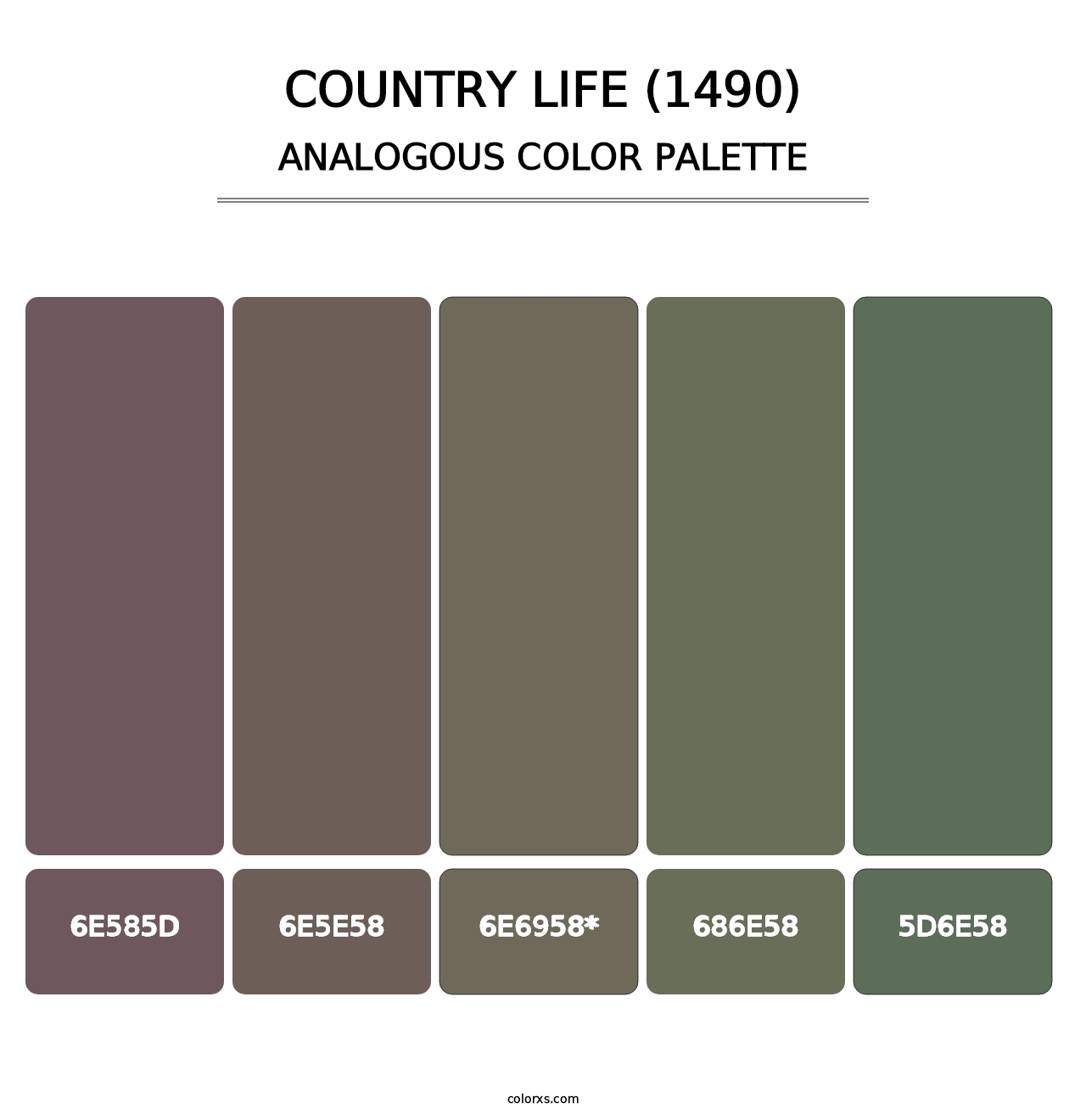 Country Life (1490) - Analogous Color Palette