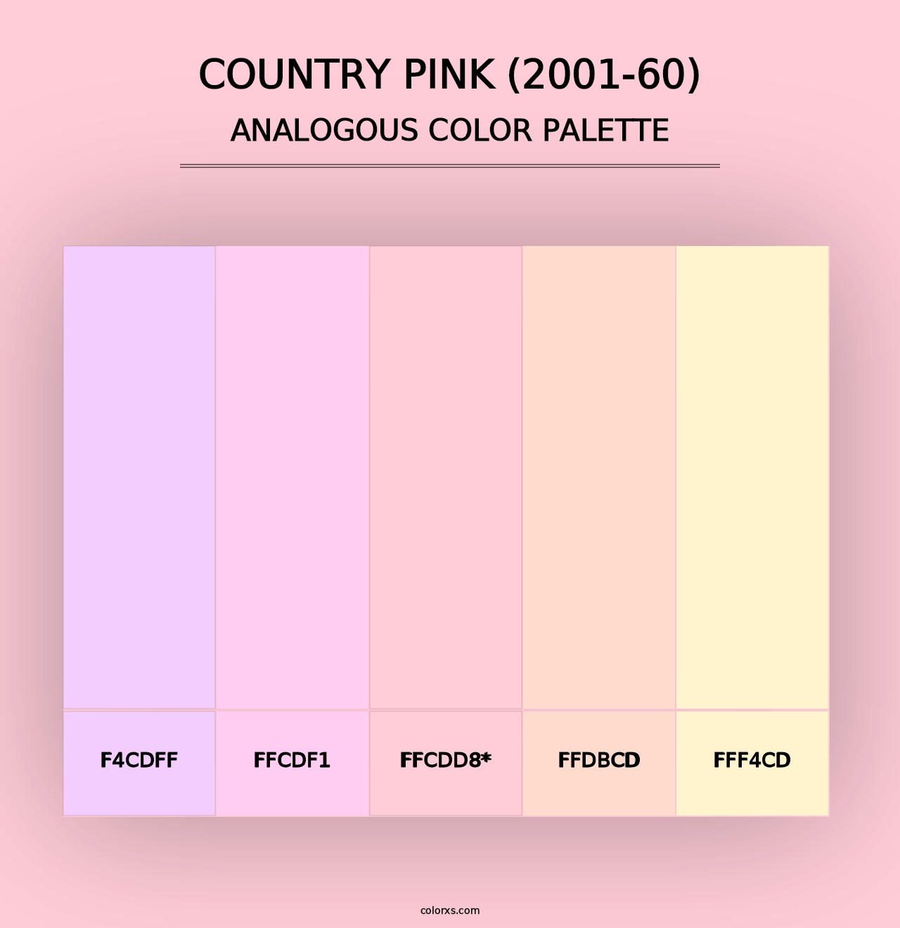 Country Pink (2001-60) - Analogous Color Palette