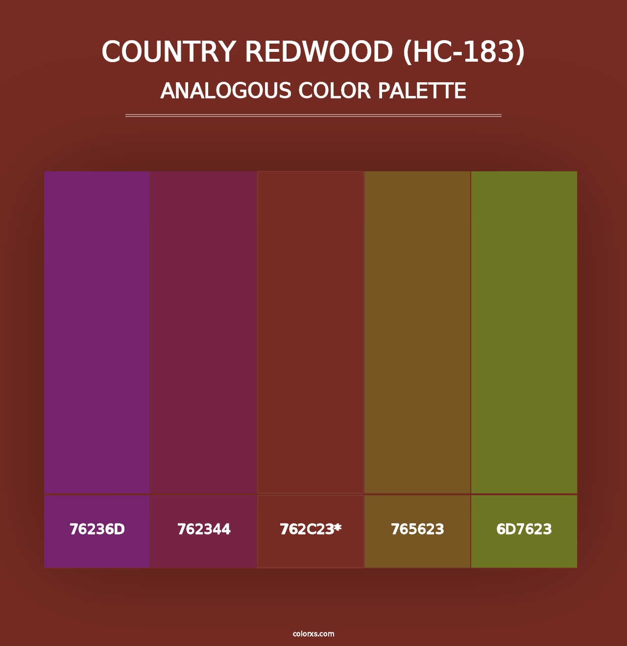 Country Redwood (HC-183) - Analogous Color Palette