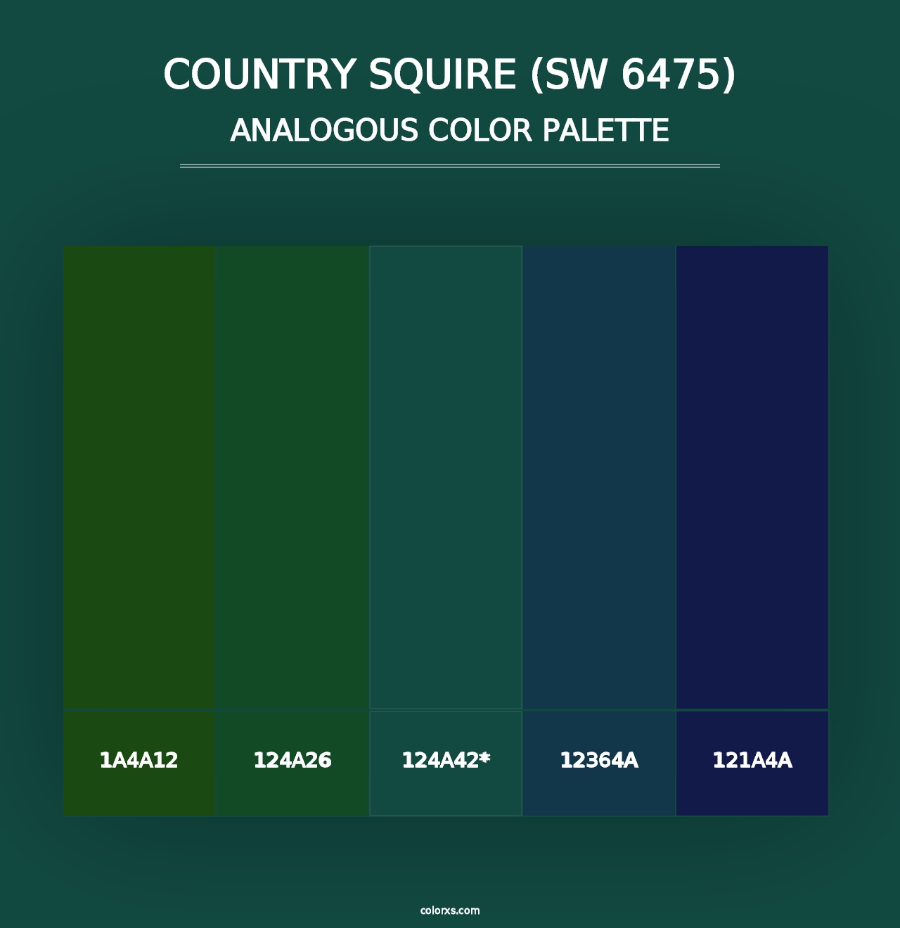 Country Squire (SW 6475) - Analogous Color Palette