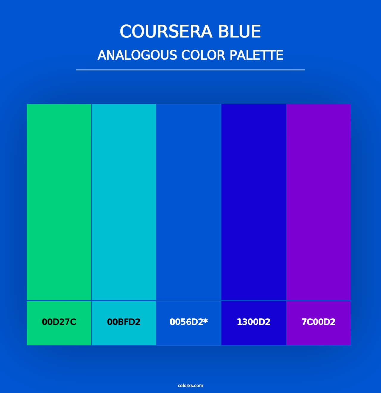 Coursera Blue - Analogous Color Palette