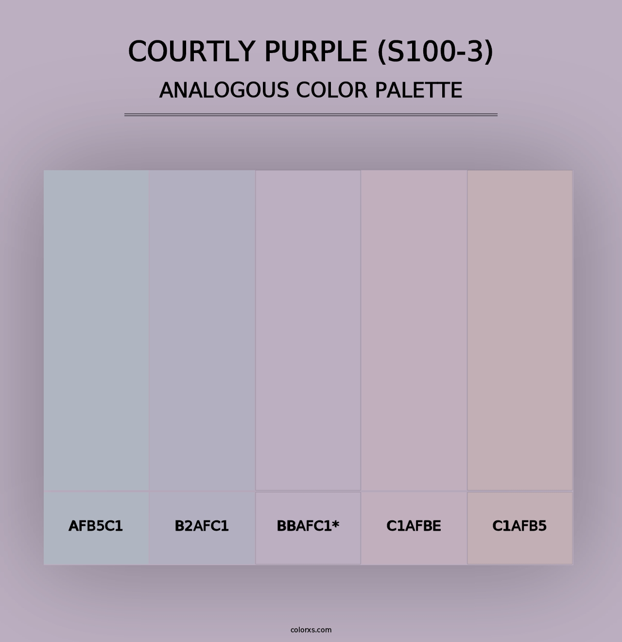 Courtly Purple (S100-3) - Analogous Color Palette