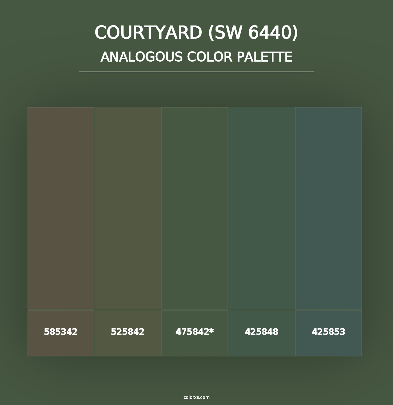 Courtyard (SW 6440) - Analogous Color Palette