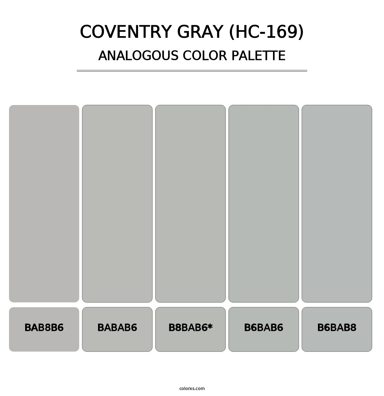 Coventry Gray (HC-169) - Analogous Color Palette