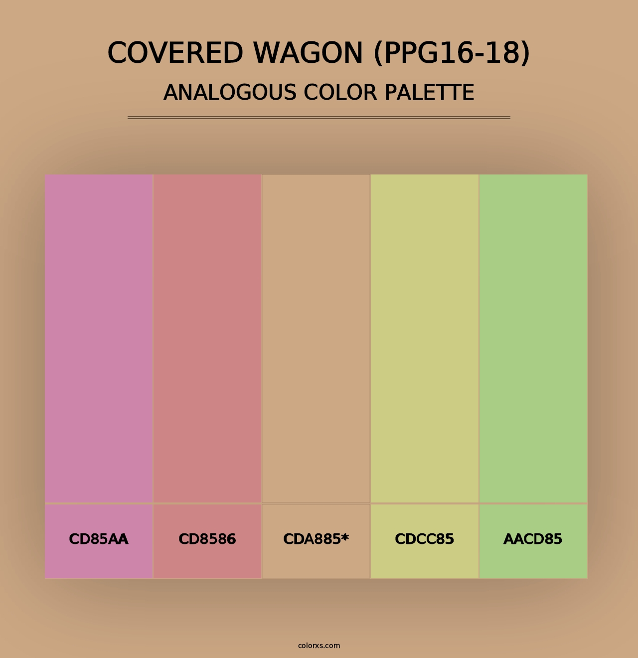 Covered Wagon (PPG16-18) - Analogous Color Palette