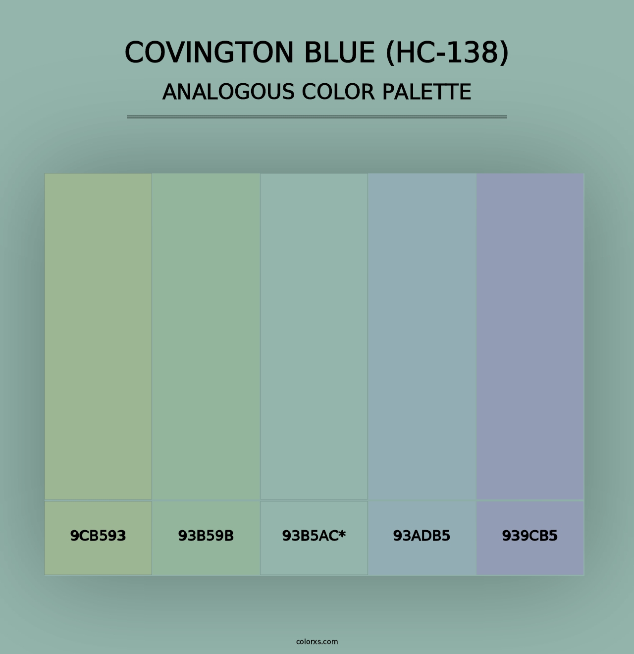 Covington Blue (HC-138) - Analogous Color Palette