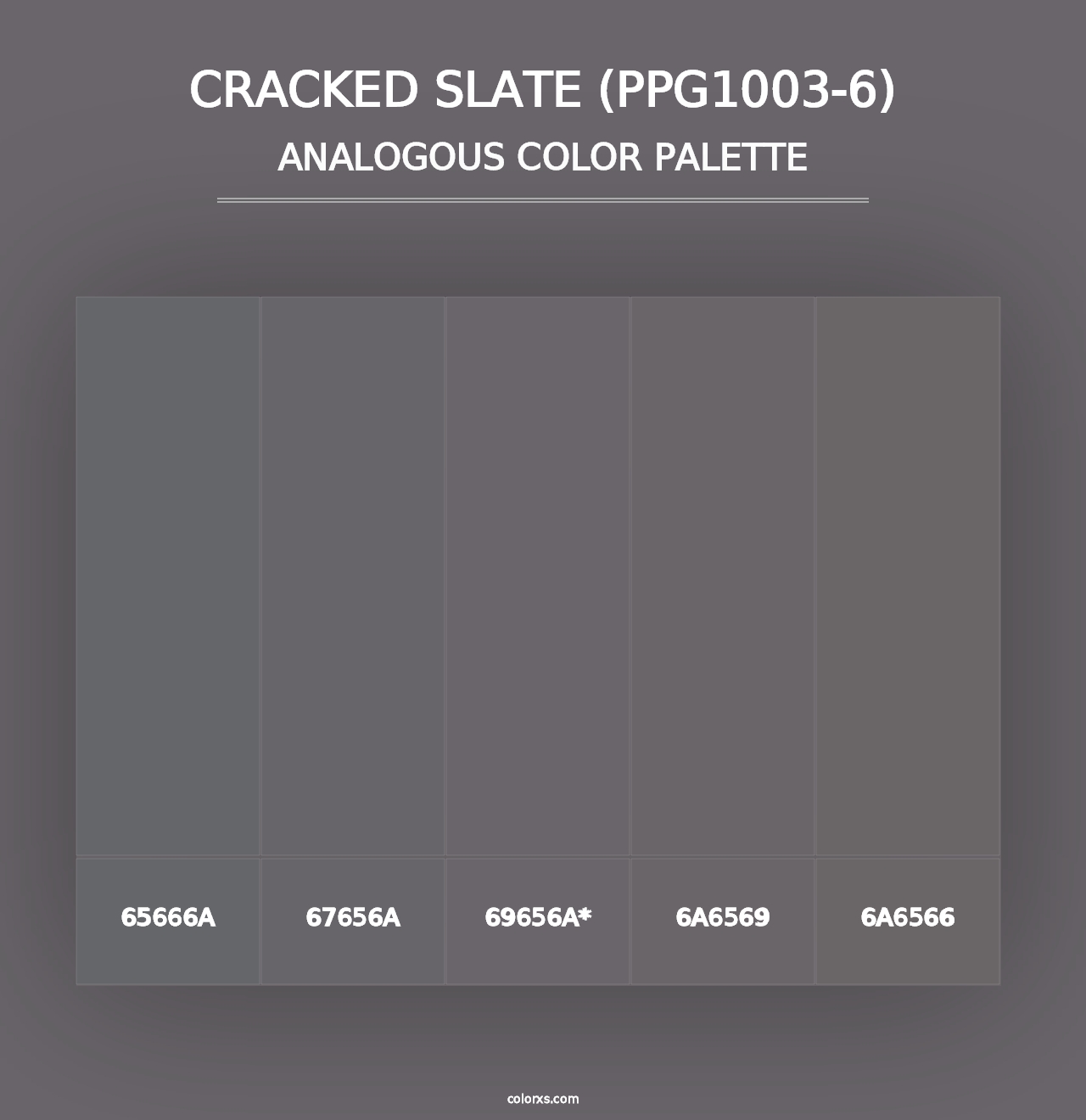 Cracked Slate (PPG1003-6) - Analogous Color Palette