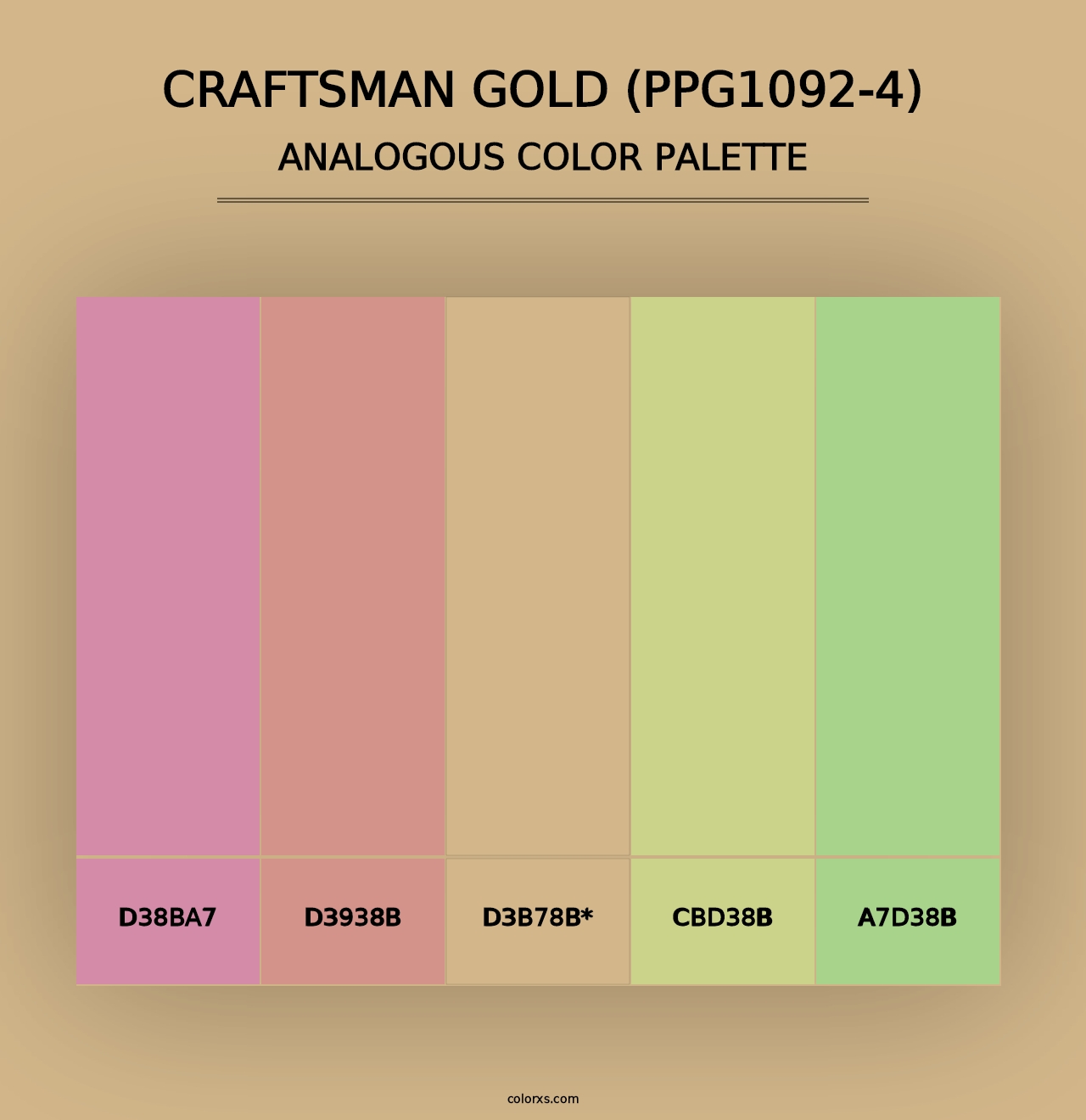 Craftsman Gold (PPG1092-4) - Analogous Color Palette