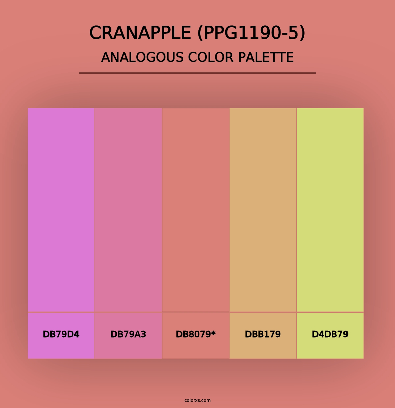 Cranapple (PPG1190-5) - Analogous Color Palette