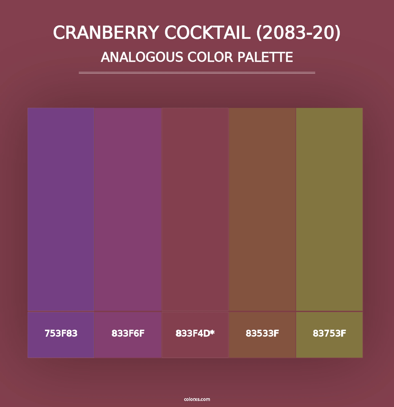 Cranberry Cocktail (2083-20) - Analogous Color Palette