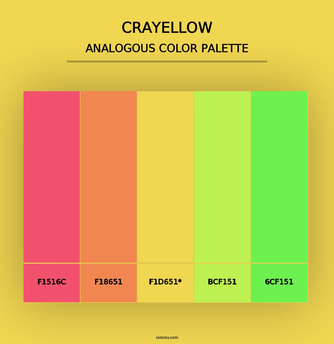 Crayellow - Analogous Color Palette