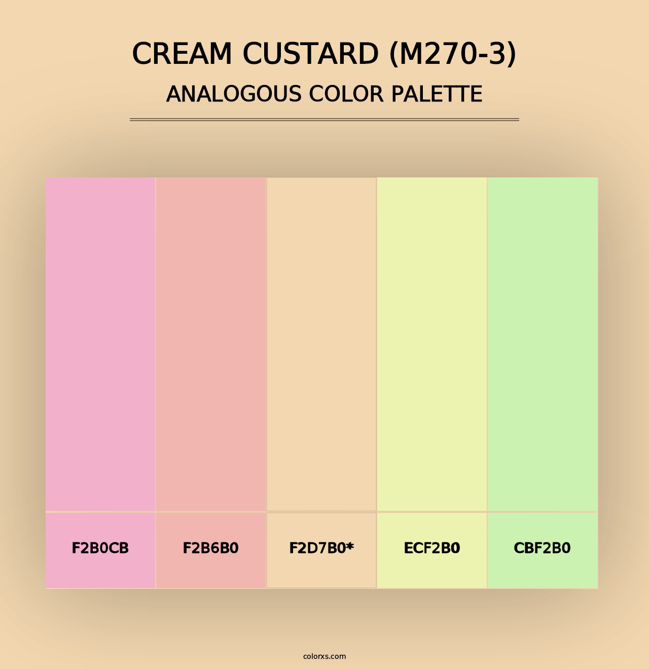 Cream Custard (M270-3) - Analogous Color Palette