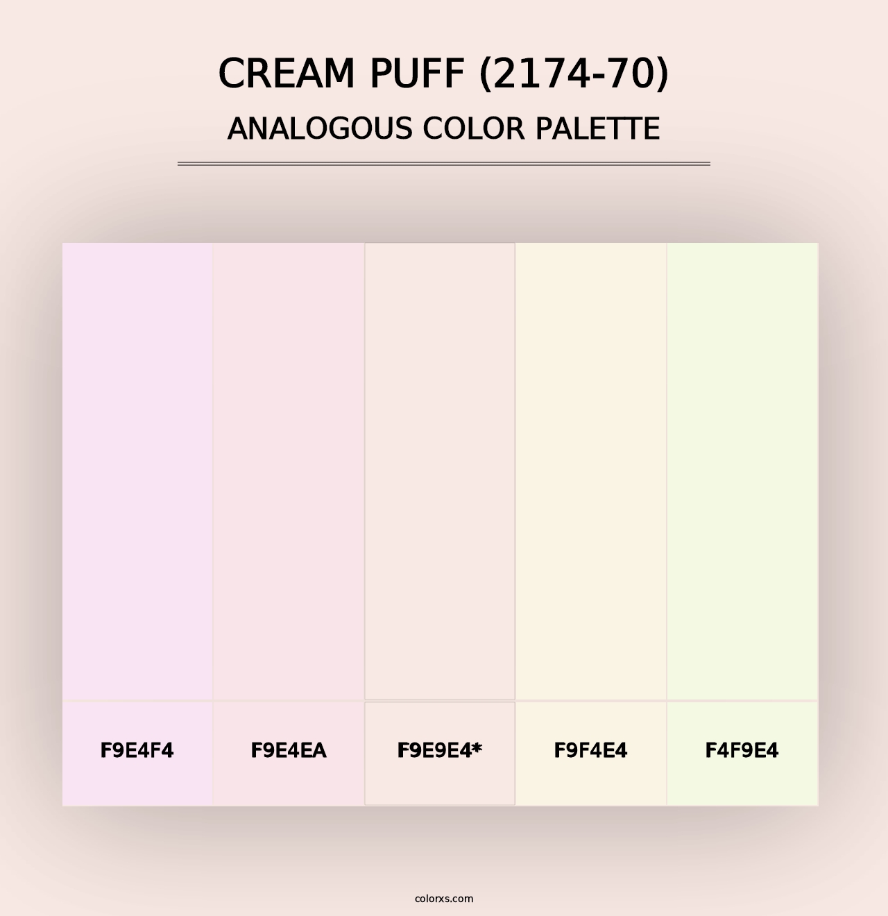 Cream Puff (2174-70) - Analogous Color Palette