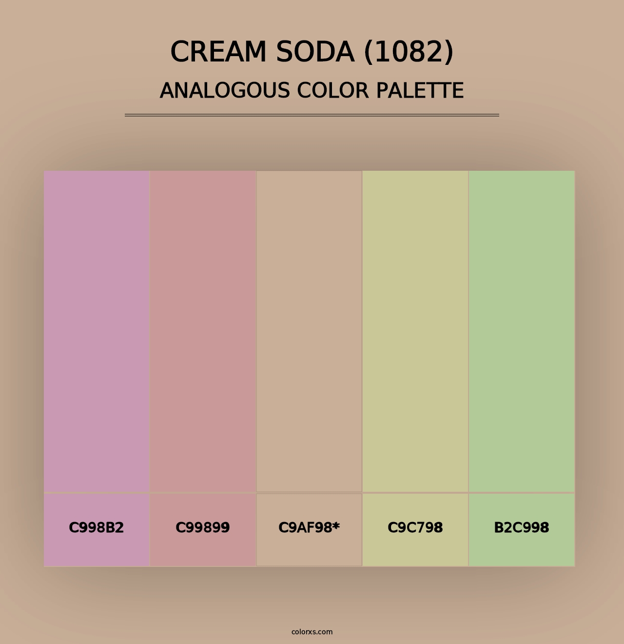 Cream Soda (1082) - Analogous Color Palette