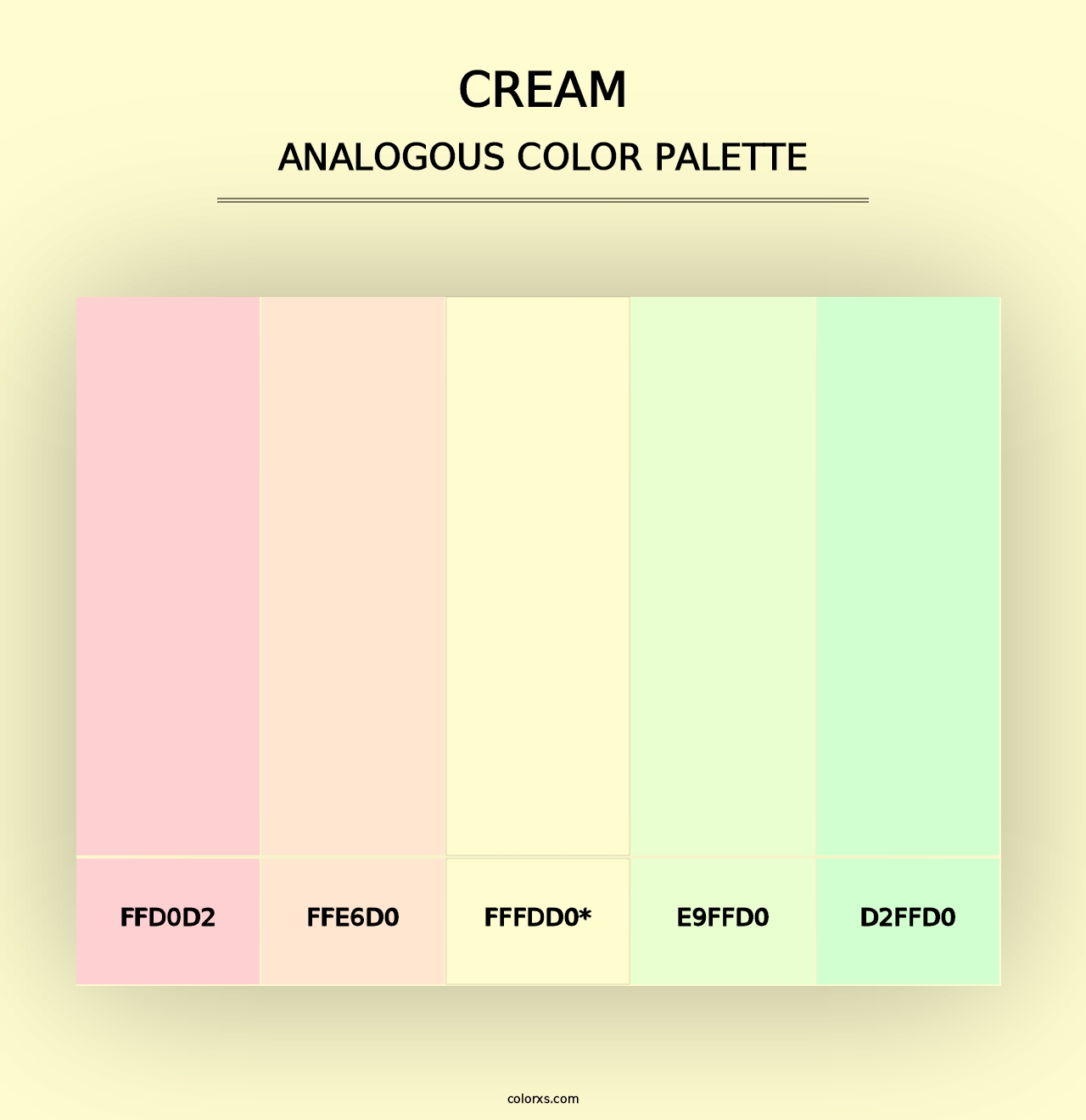 Cream - Analogous Color Palette