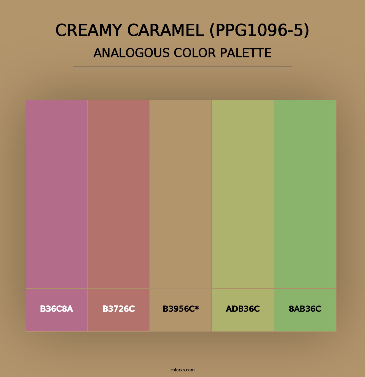 Creamy Caramel (PPG1096-5) - Analogous Color Palette