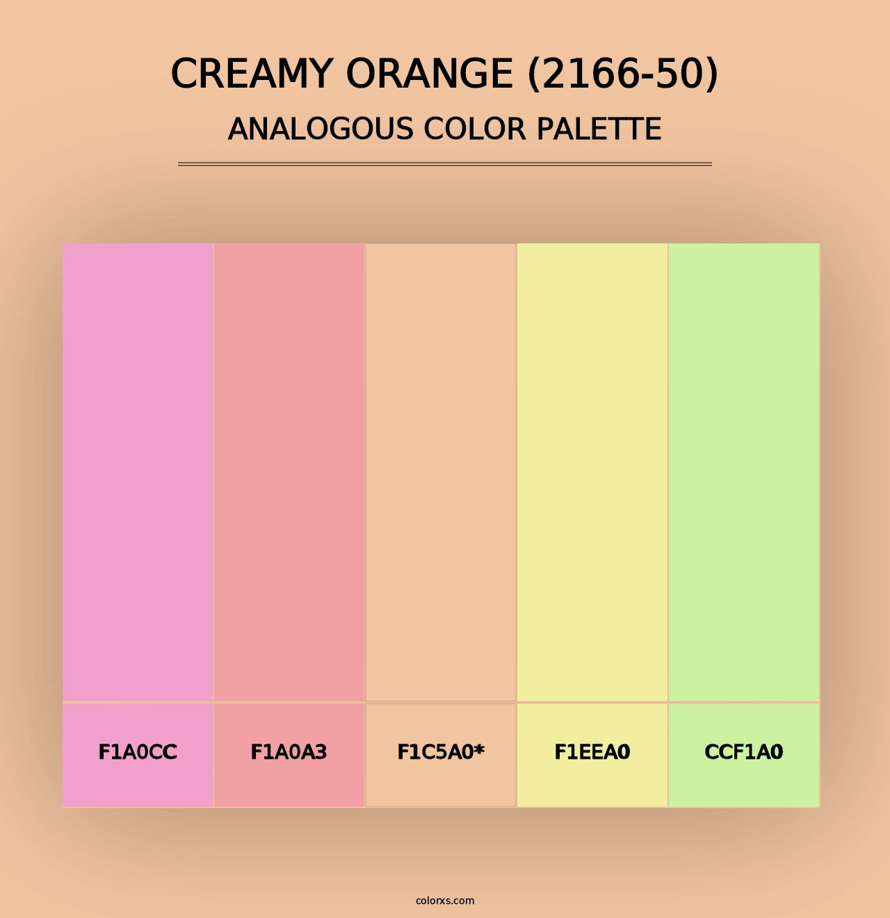 Creamy Orange (2166-50) - Analogous Color Palette