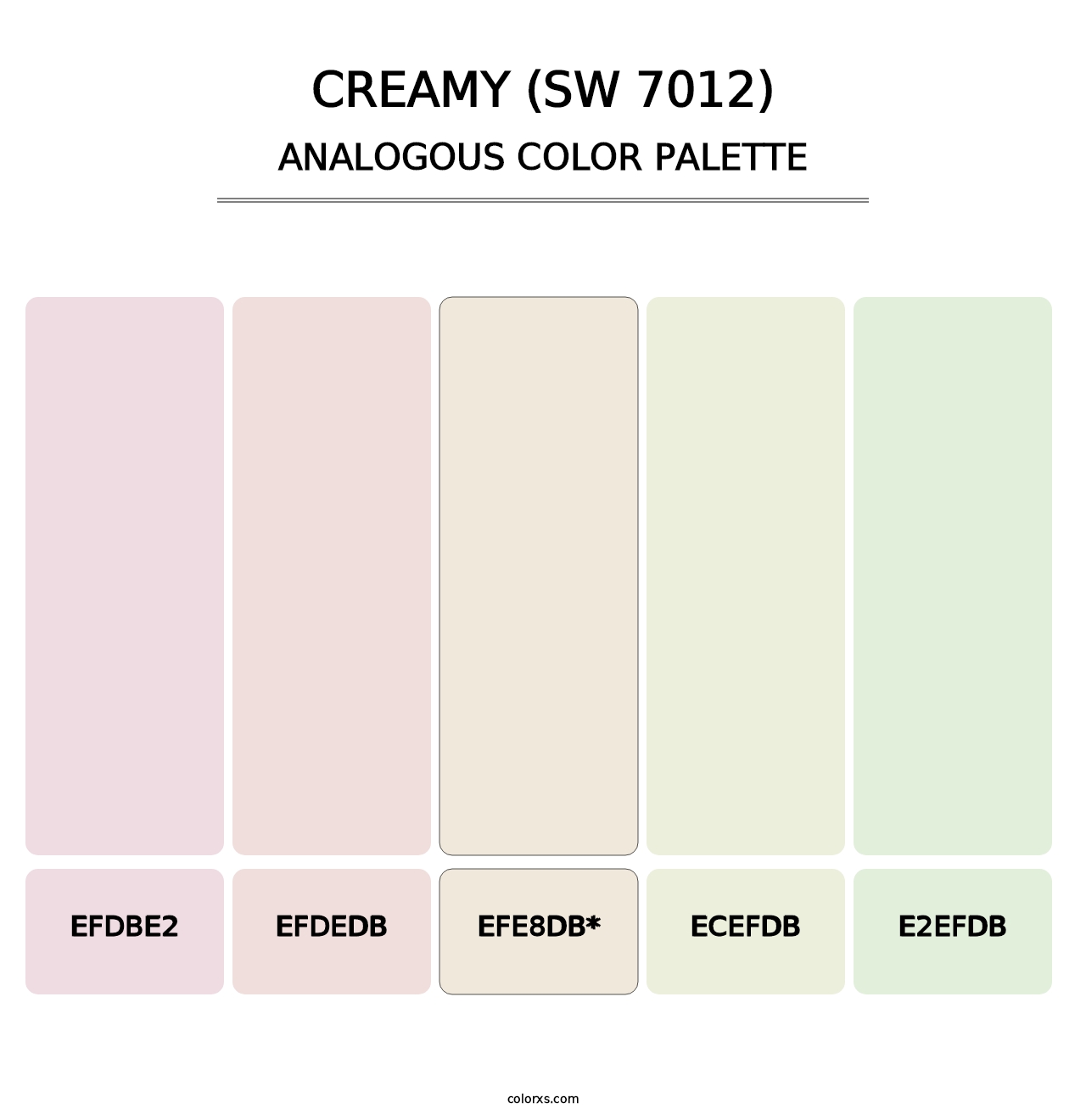 Creamy (SW 7012) - Analogous Color Palette