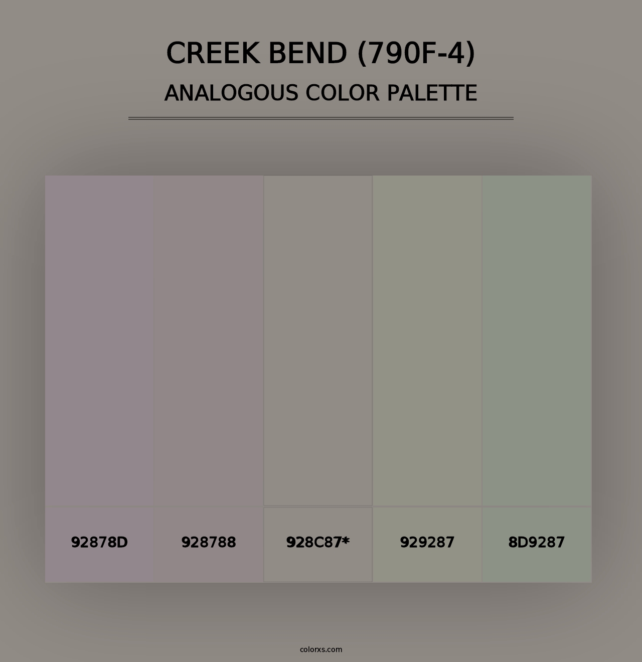 Creek Bend (790F-4) - Analogous Color Palette