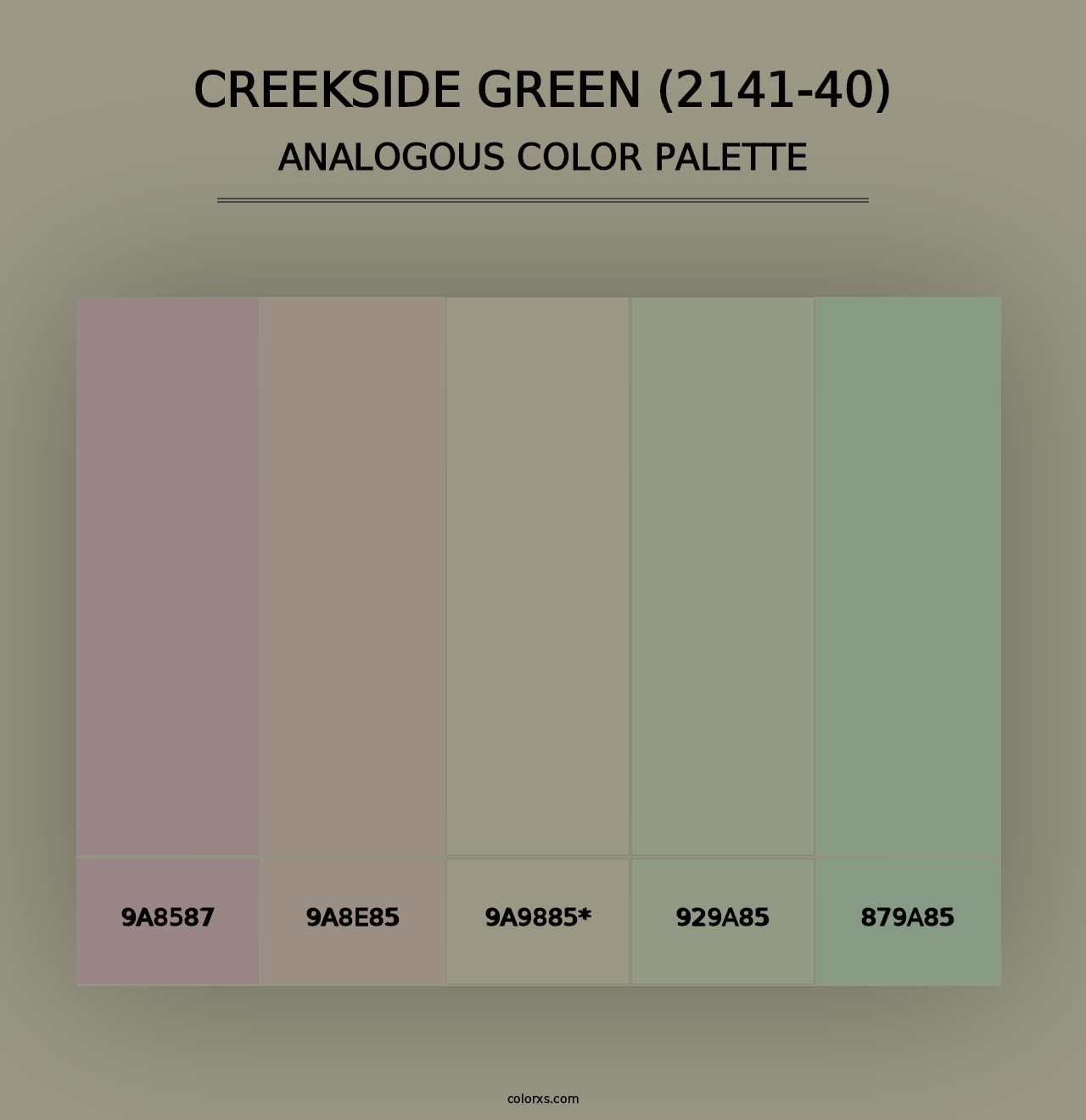 Creekside Green (2141-40) - Analogous Color Palette