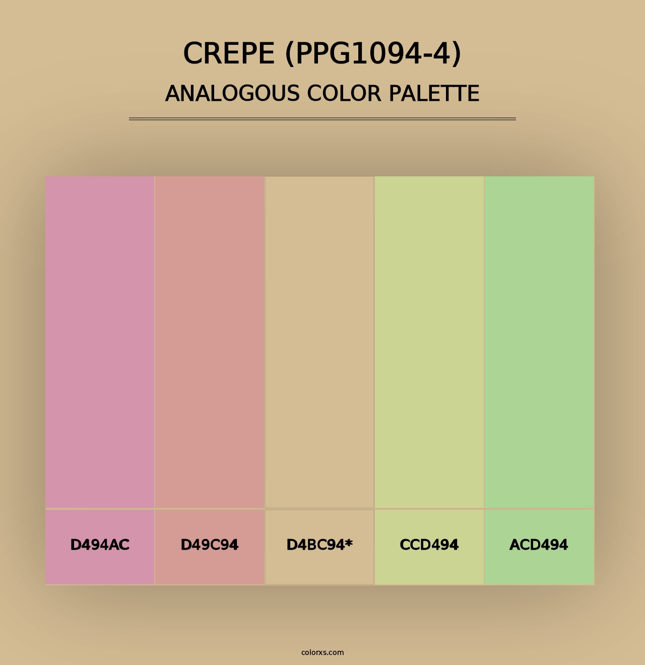 Crepe (PPG1094-4) - Analogous Color Palette