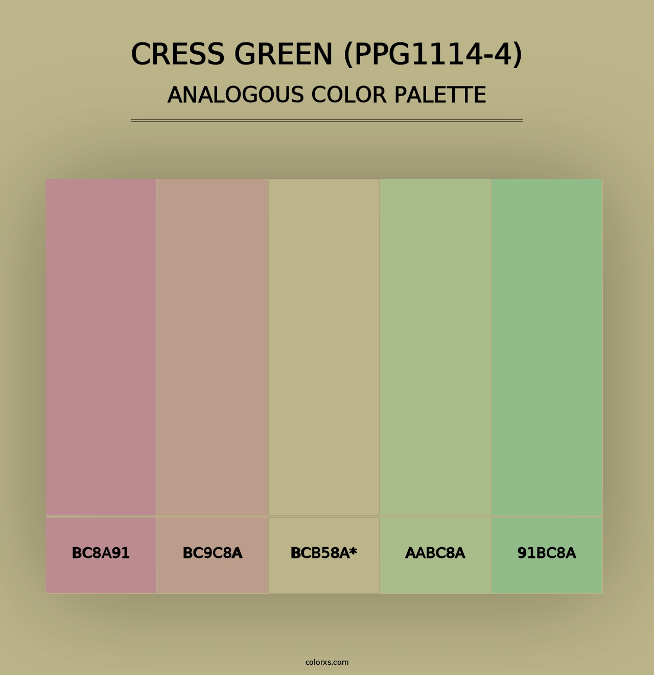 Cress Green (PPG1114-4) - Analogous Color Palette