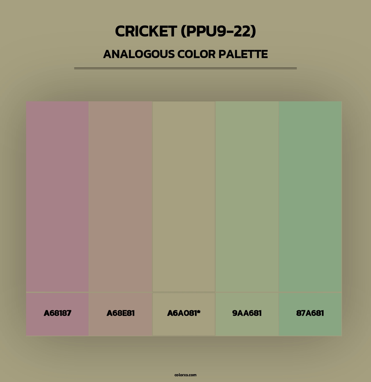 Cricket (PPU9-22) - Analogous Color Palette