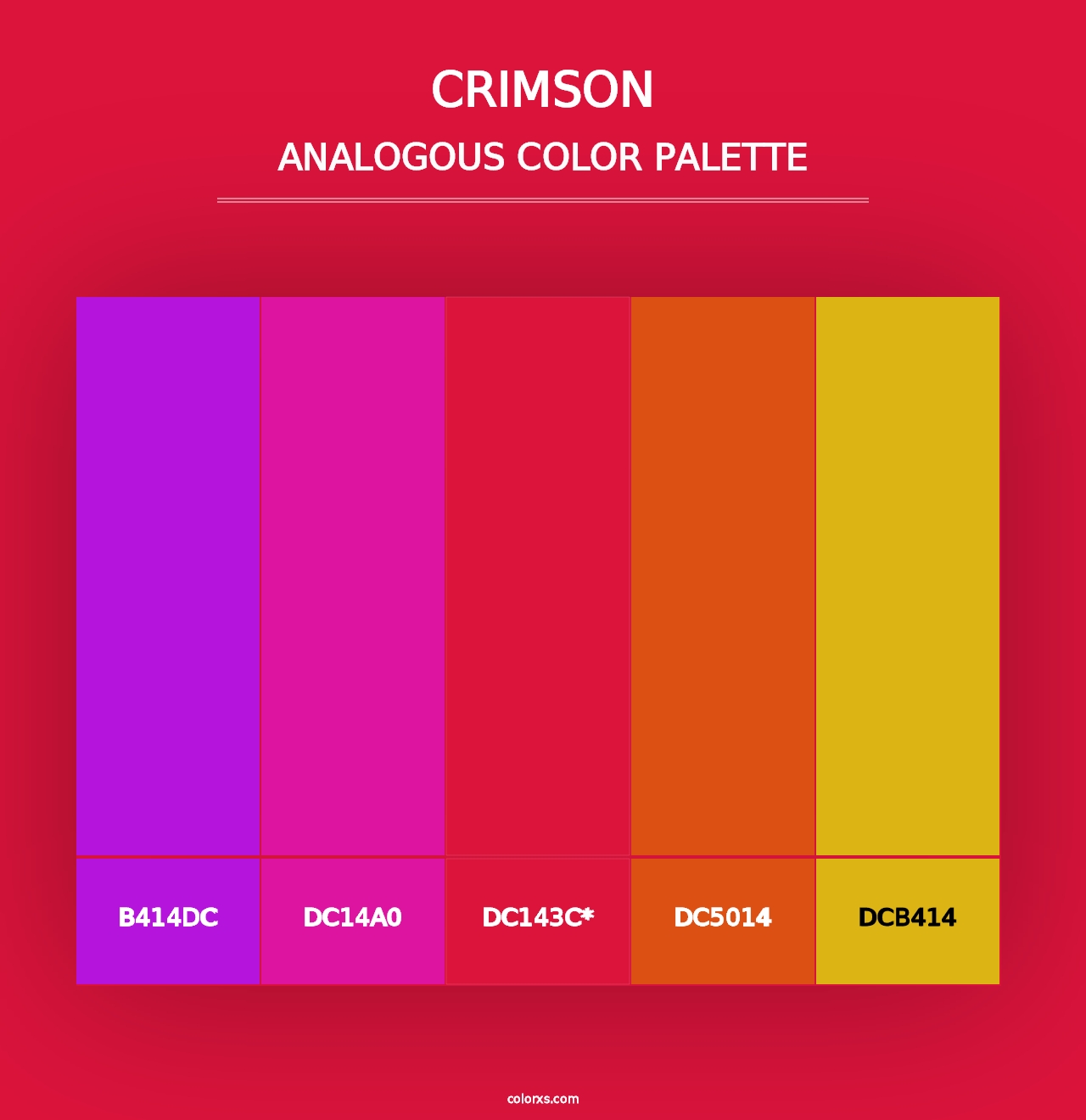 Crimson - Analogous Color Palette