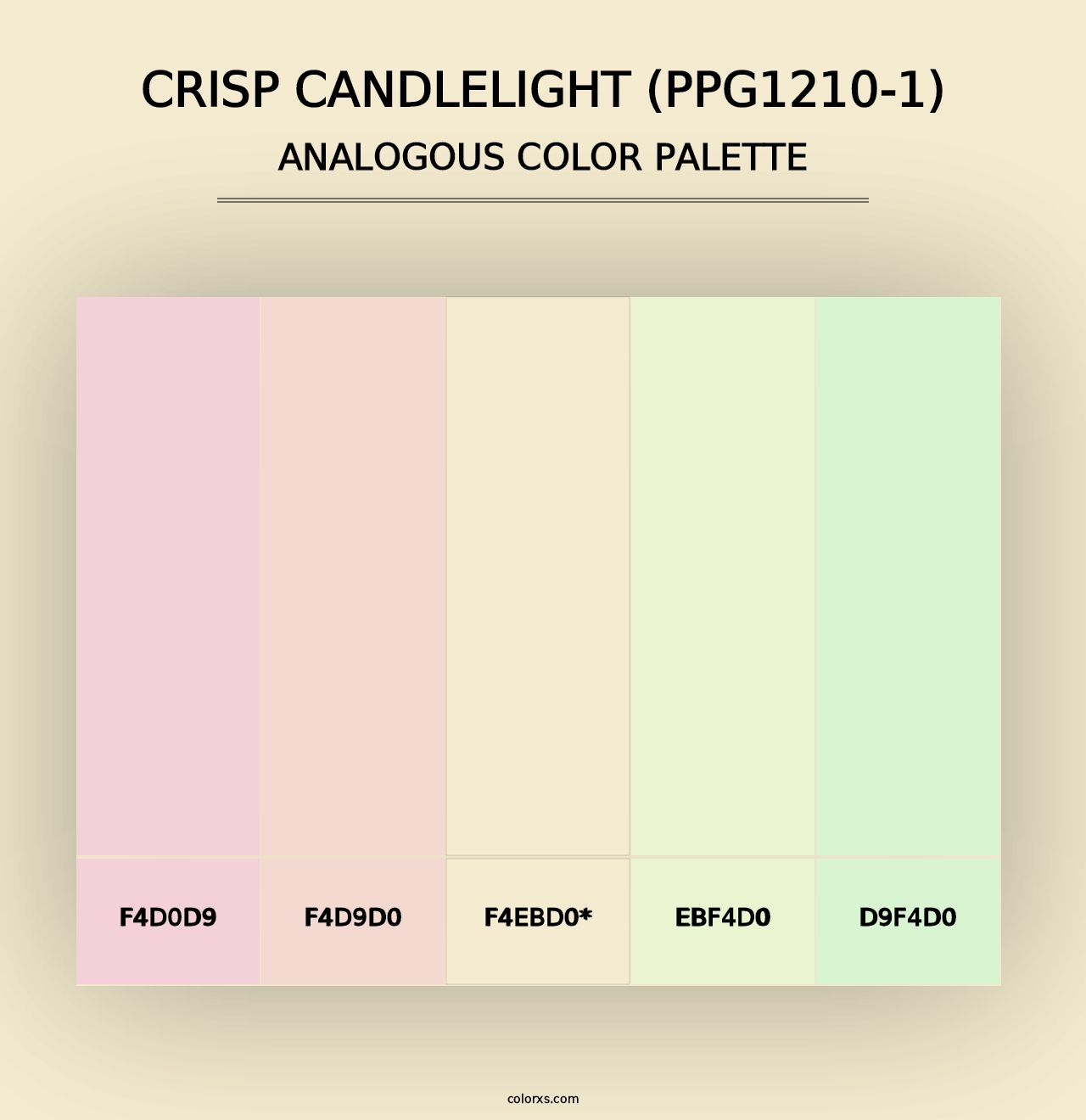 Crisp Candlelight (PPG1210-1) - Analogous Color Palette