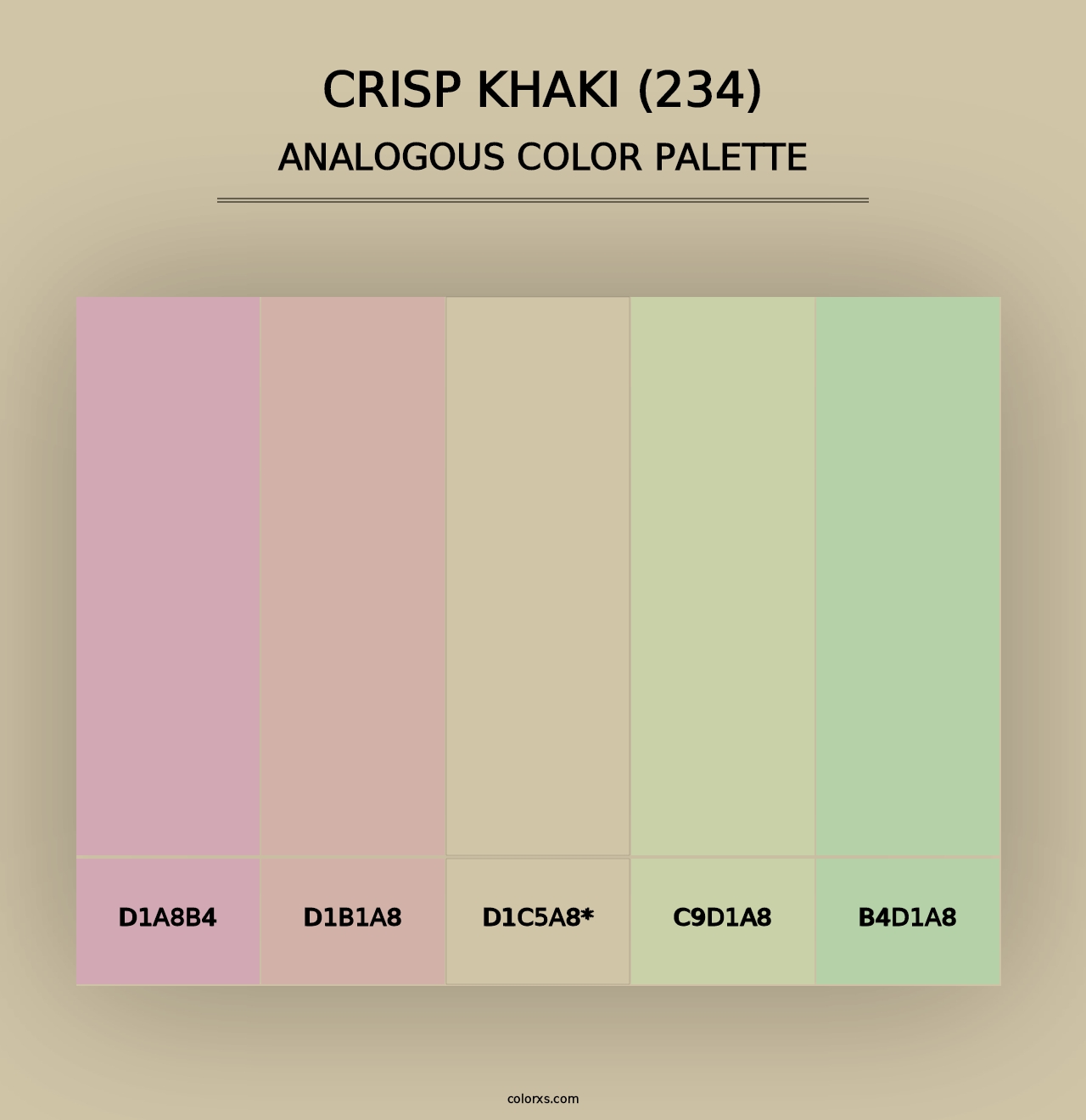 Crisp Khaki (234) - Analogous Color Palette