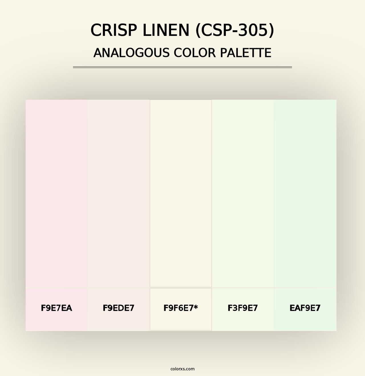 Crisp Linen (CSP-305) - Analogous Color Palette