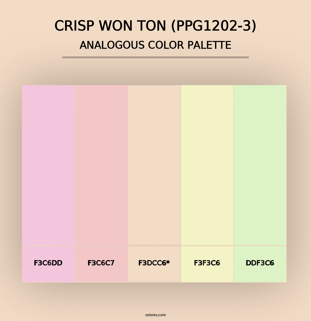 Crisp Won Ton (PPG1202-3) - Analogous Color Palette