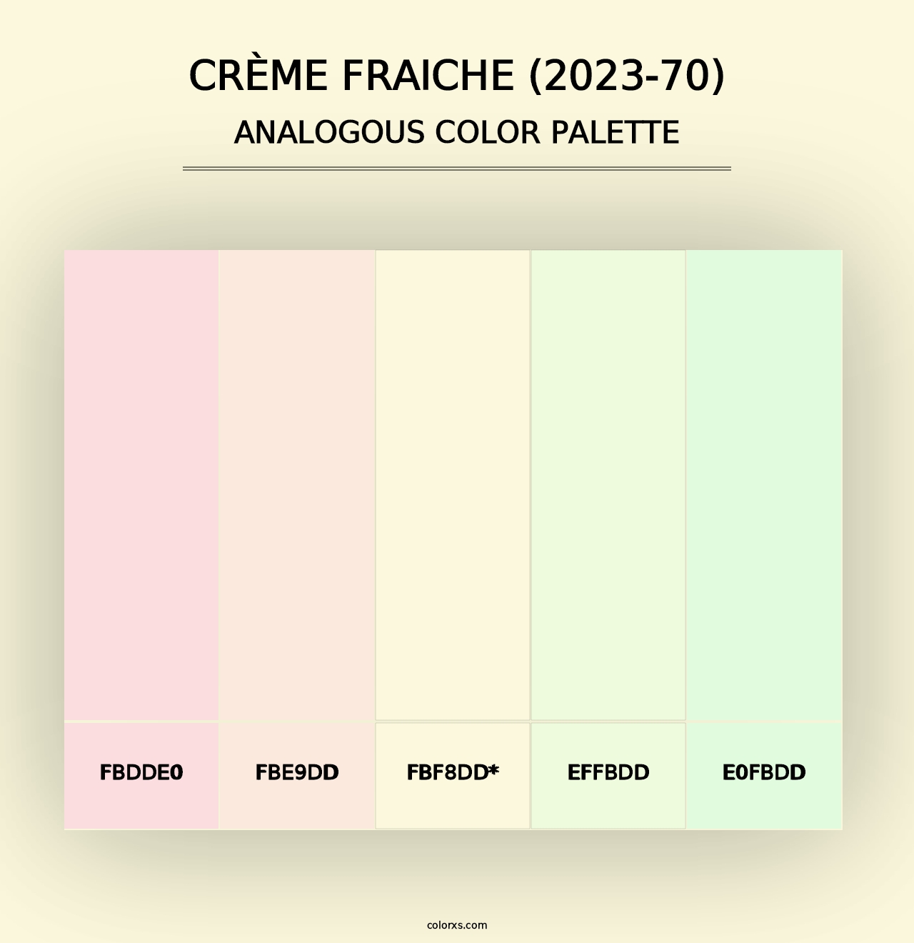 Crème Fraiche (2023-70) - Analogous Color Palette