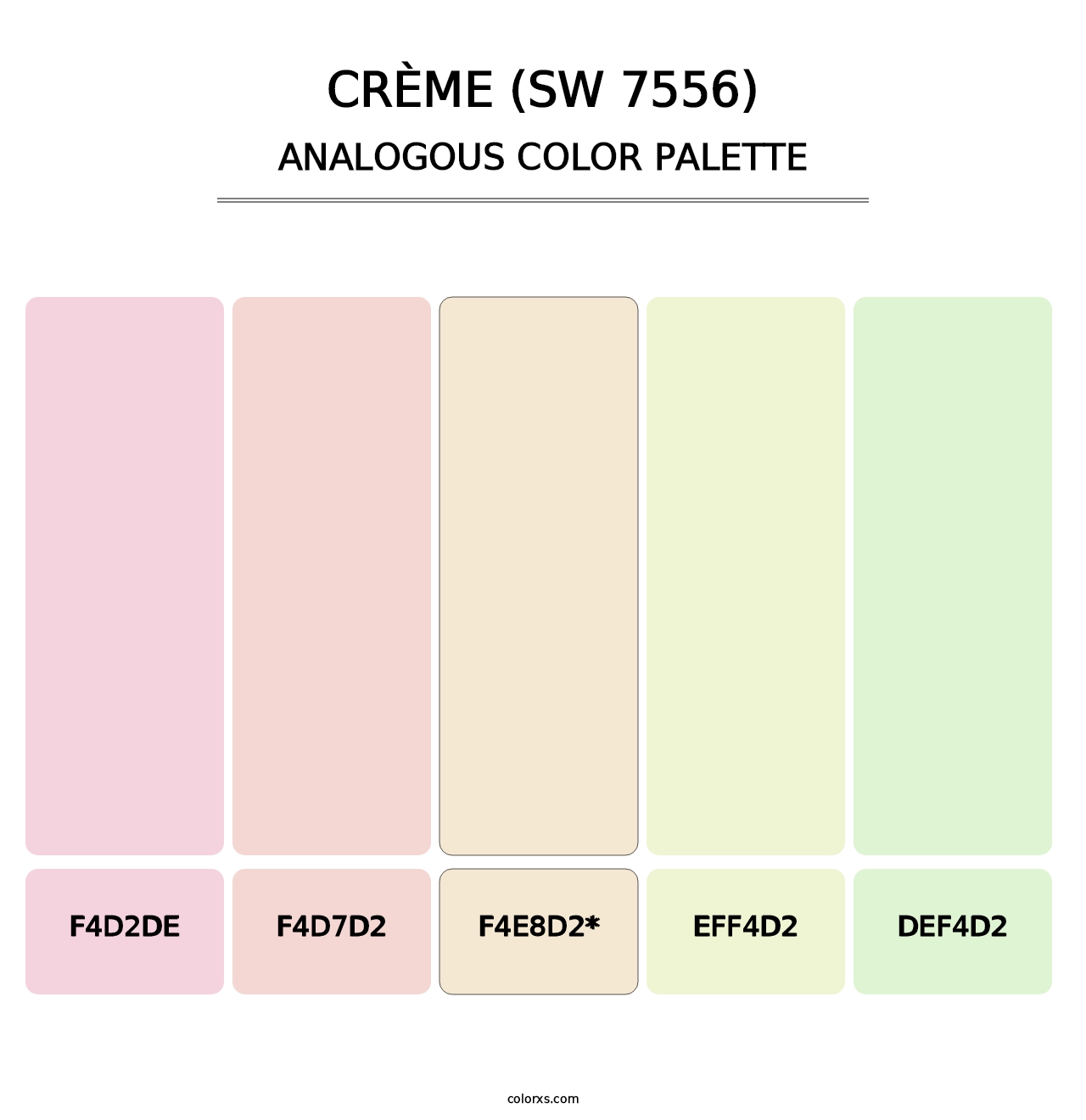 Crème (SW 7556) - Analogous Color Palette