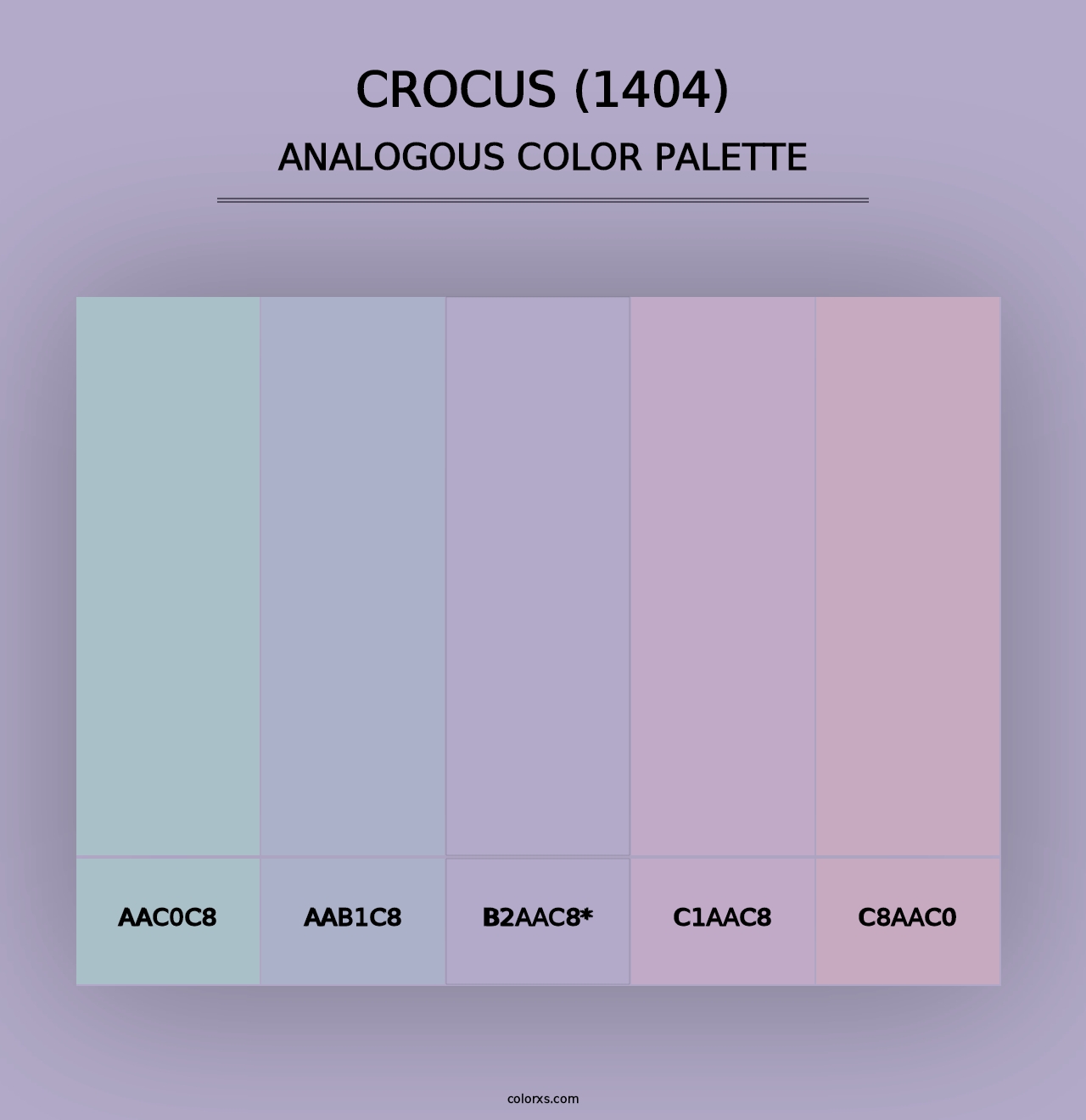 Crocus (1404) - Analogous Color Palette