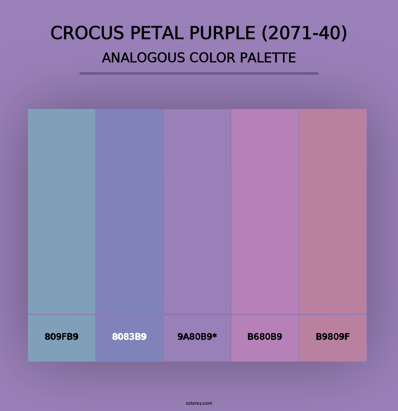 Crocus Petal Purple (2071-40) - Analogous Color Palette