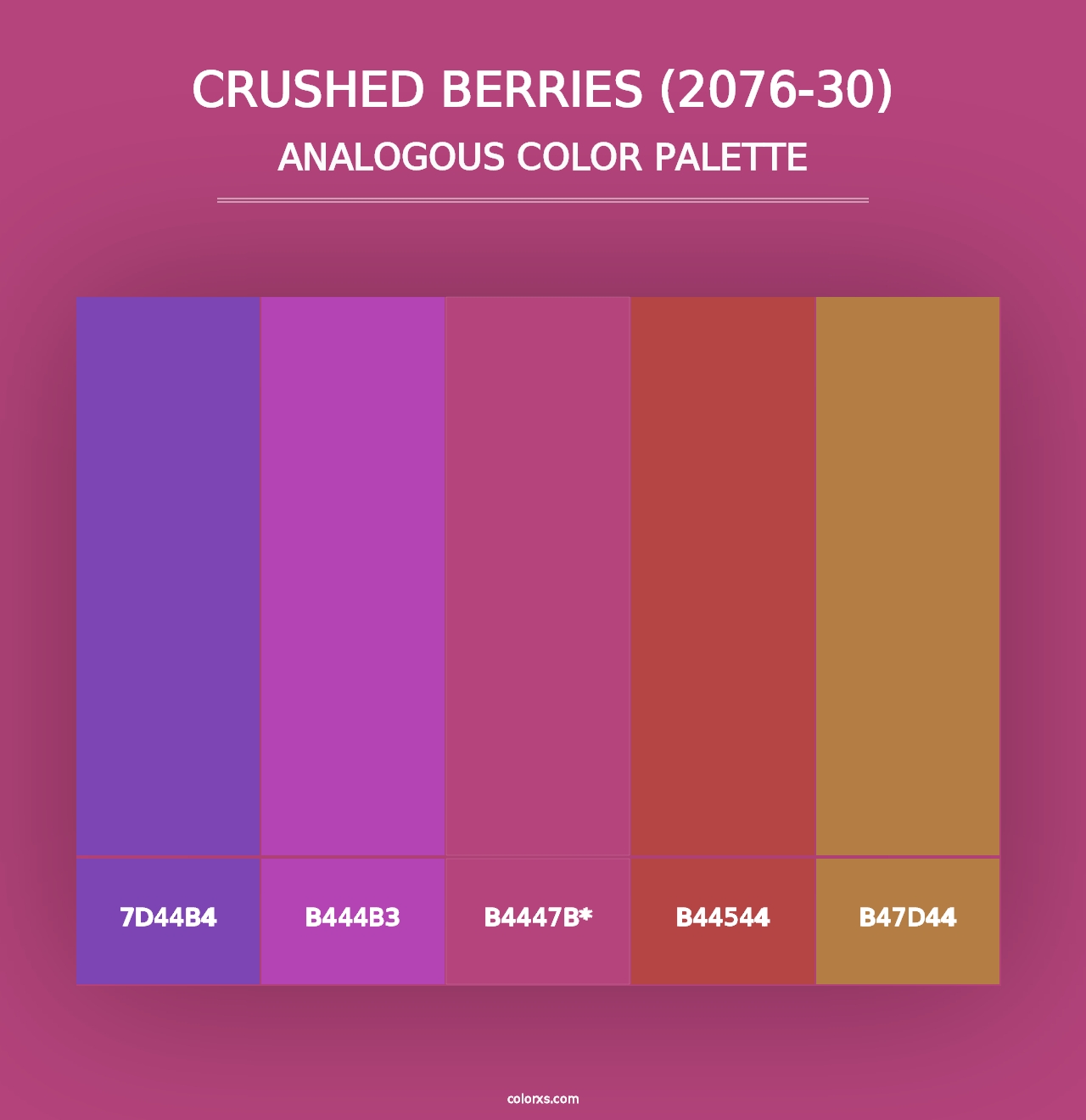 Crushed Berries (2076-30) - Analogous Color Palette