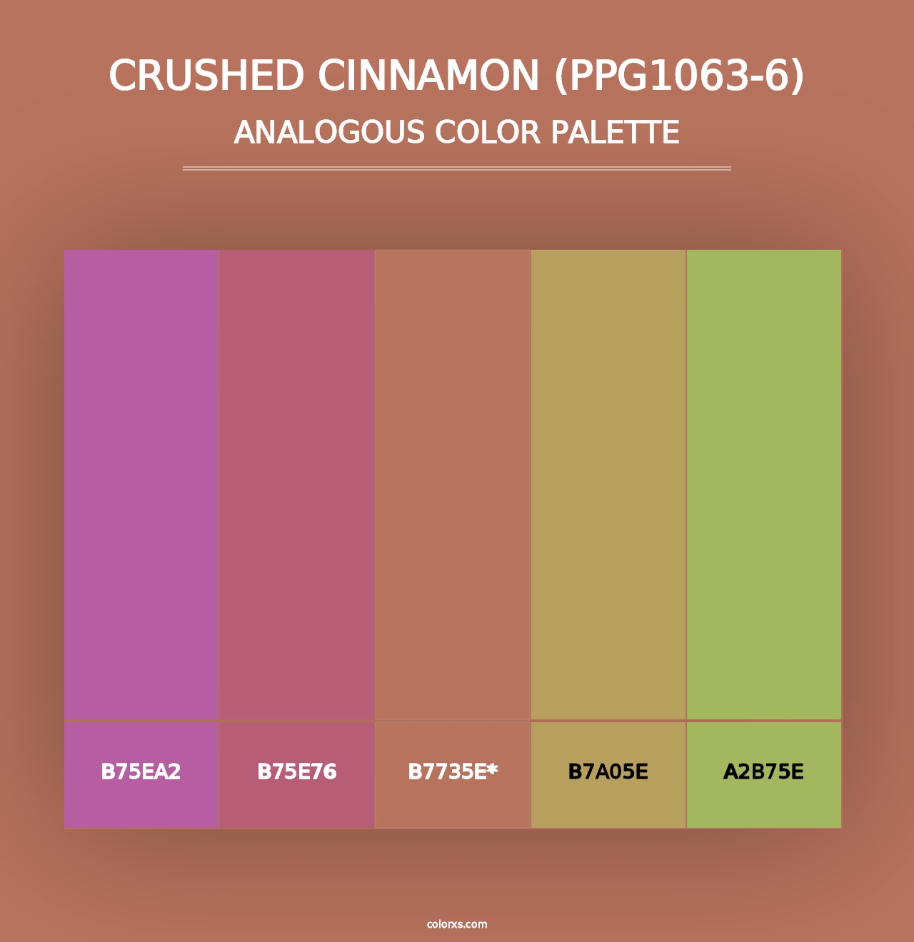 Crushed Cinnamon (PPG1063-6) - Analogous Color Palette