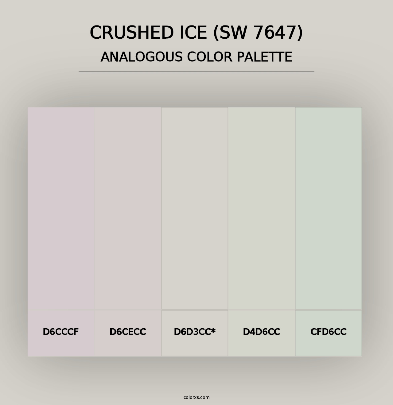 Crushed Ice (SW 7647) - Analogous Color Palette