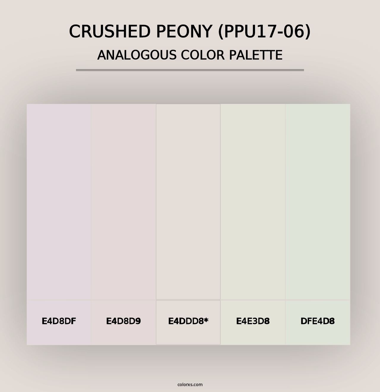 Crushed Peony (PPU17-06) - Analogous Color Palette