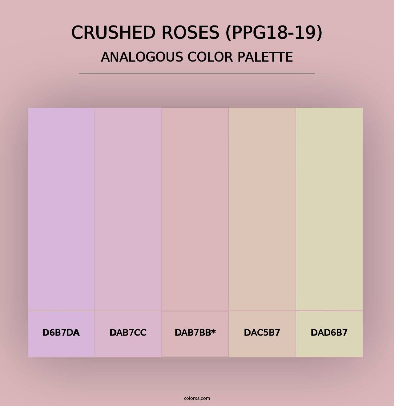 Crushed Roses (PPG18-19) - Analogous Color Palette