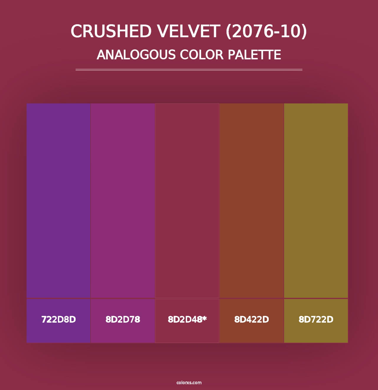 Crushed Velvet (2076-10) - Analogous Color Palette