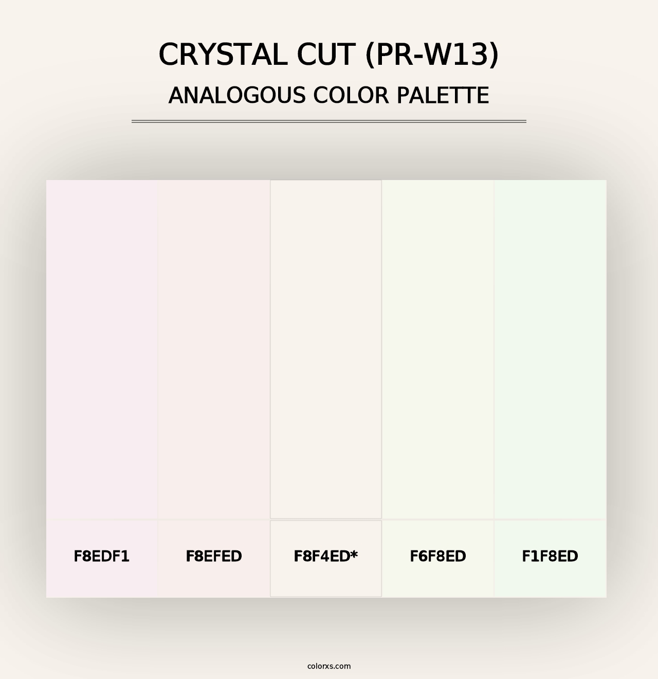 Crystal Cut (PR-W13) - Analogous Color Palette